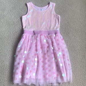 Pink tulle & sequin dress, LIKE NEW, Size M 7/8